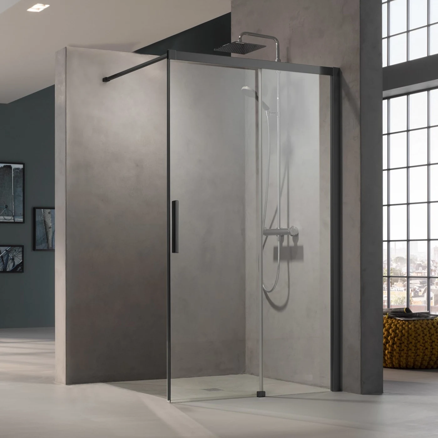 Premium Duschkabine Onyx mit getöntem Glas, Beispiel für den Gewerbepreis